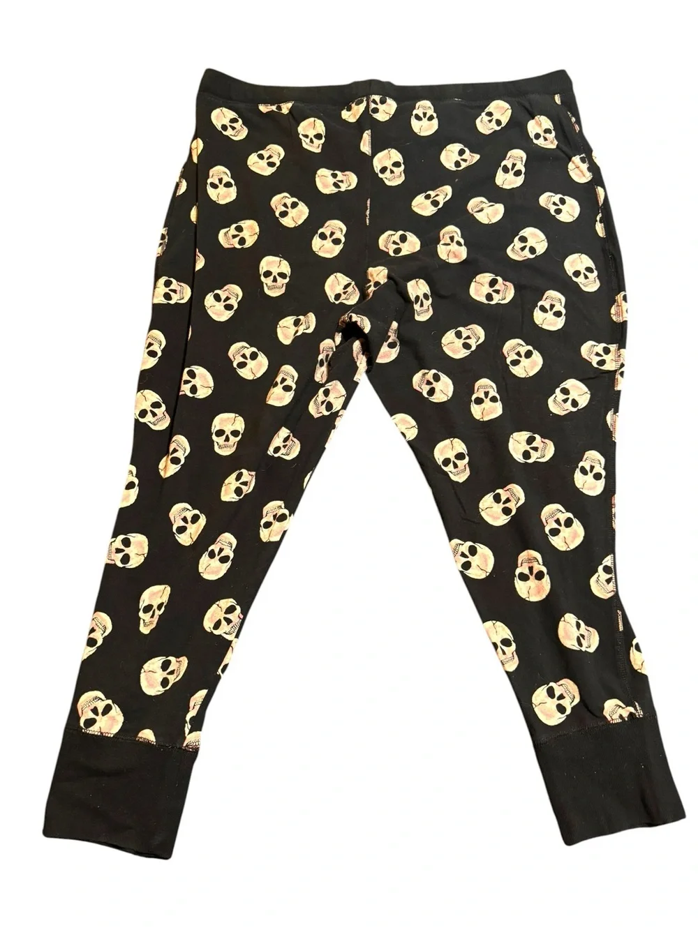 torrid Black Joggers with Beige Skull Print